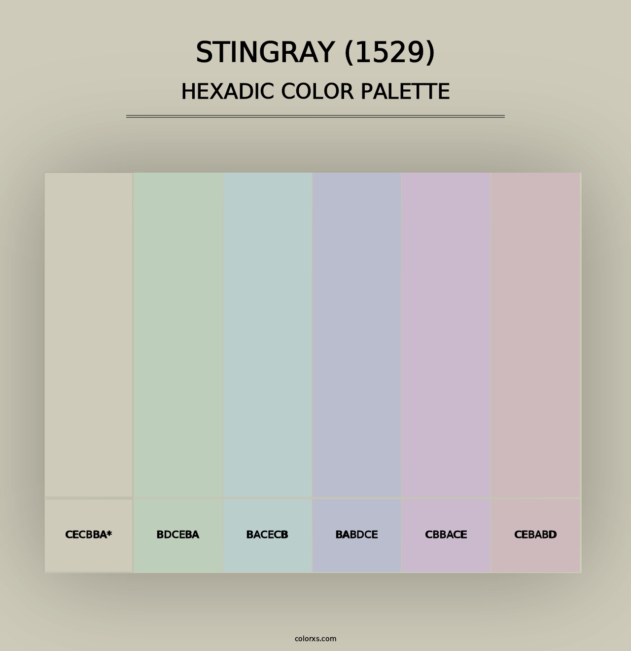 Stingray (1529) - Hexadic Color Palette