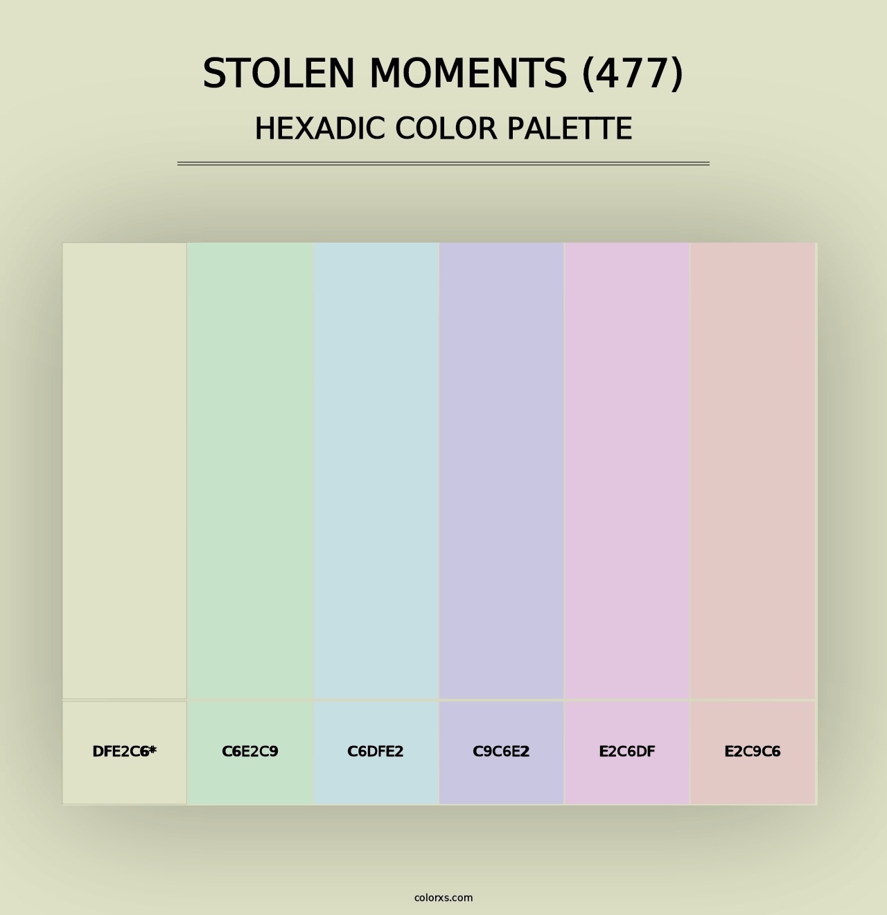 Stolen Moments (477) - Hexadic Color Palette