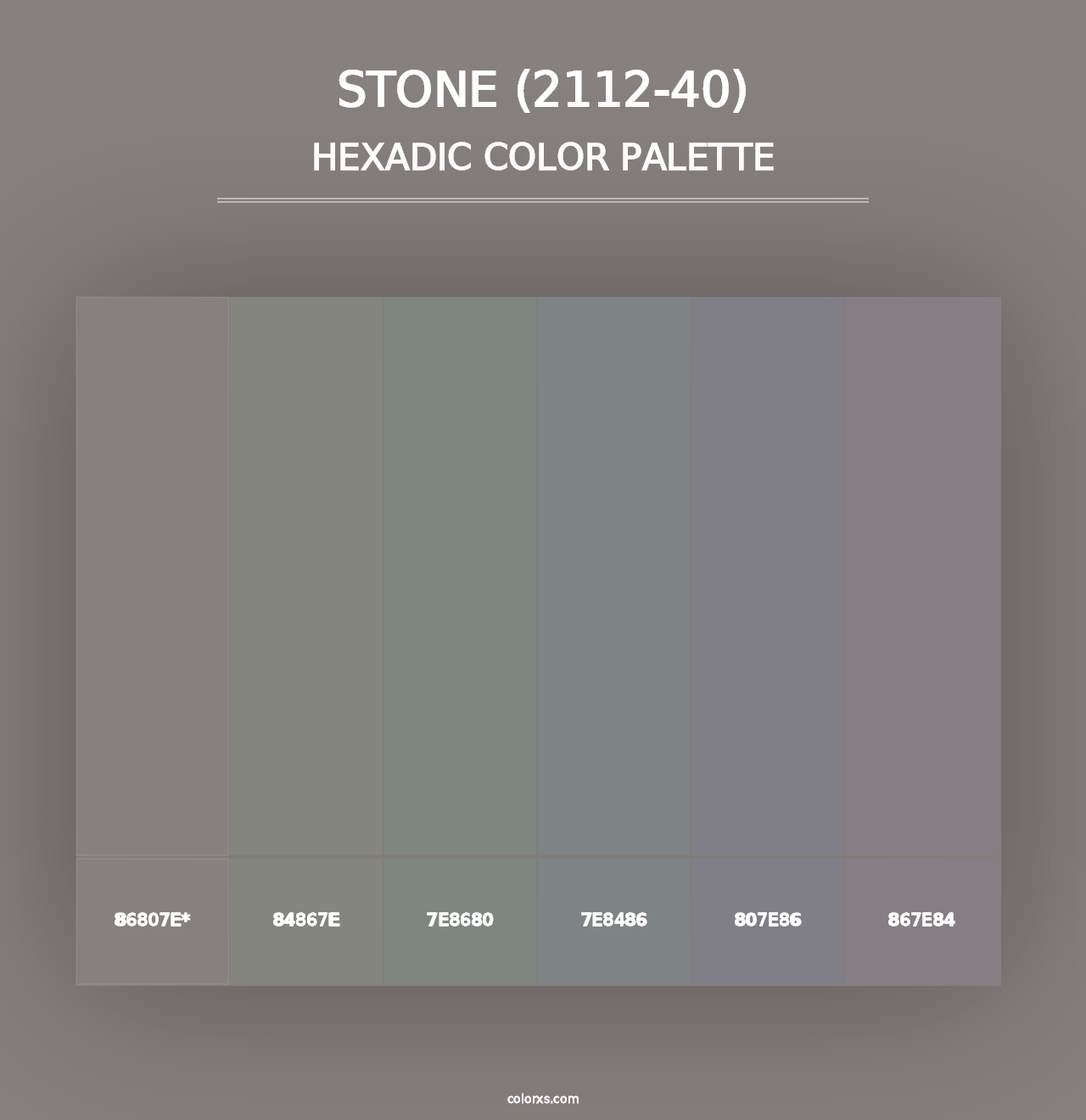 Stone (2112-40) - Hexadic Color Palette