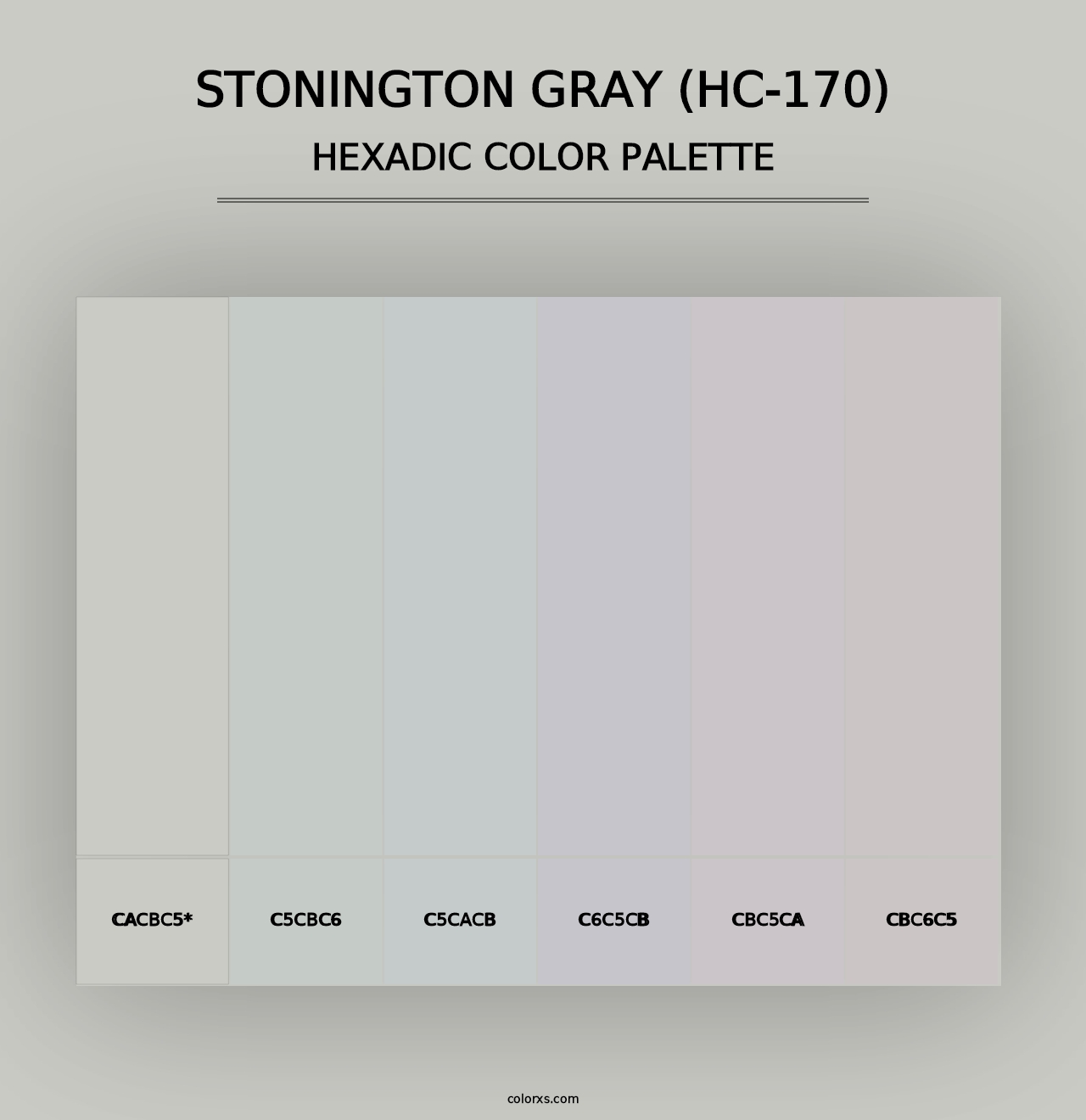 Stonington Gray (HC-170) - Hexadic Color Palette