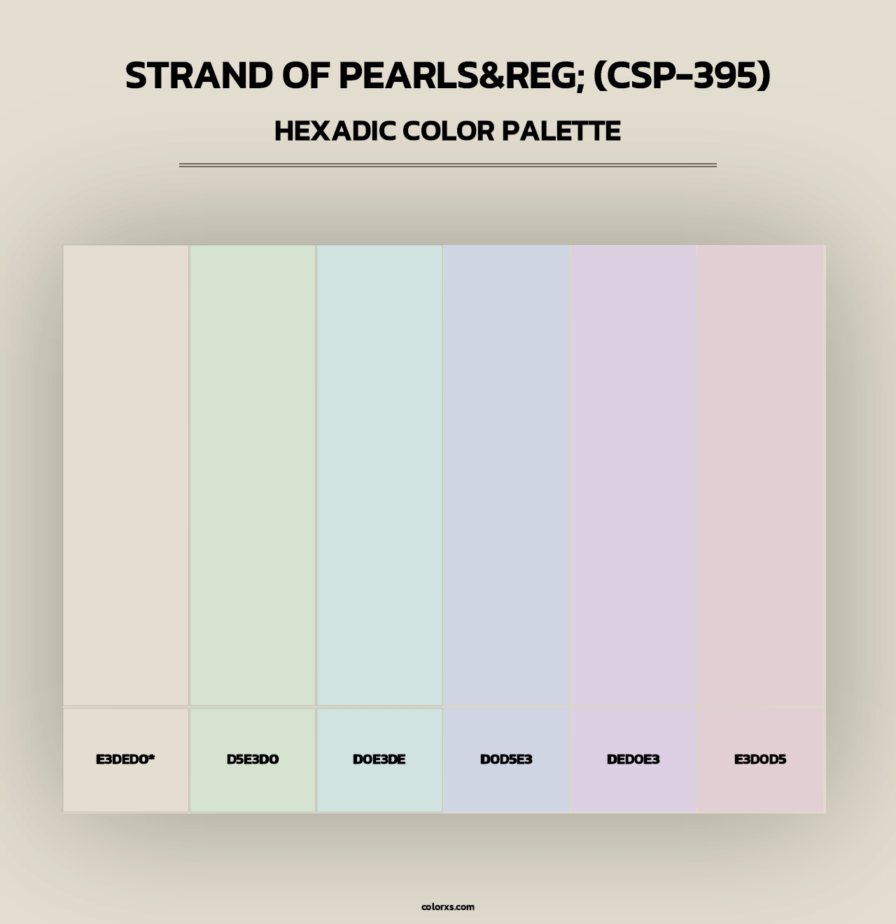 Strand of Pearls&reg; (CSP-395) - Hexadic Color Palette