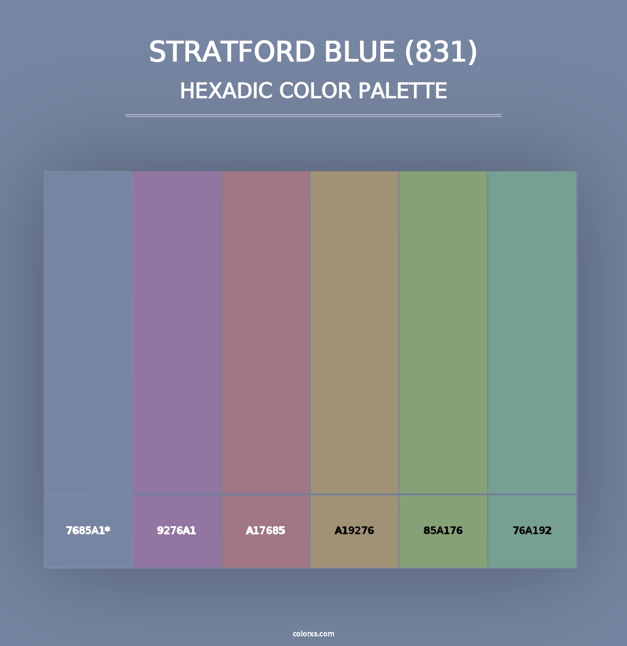 Stratford Blue (831) - Hexadic Color Palette