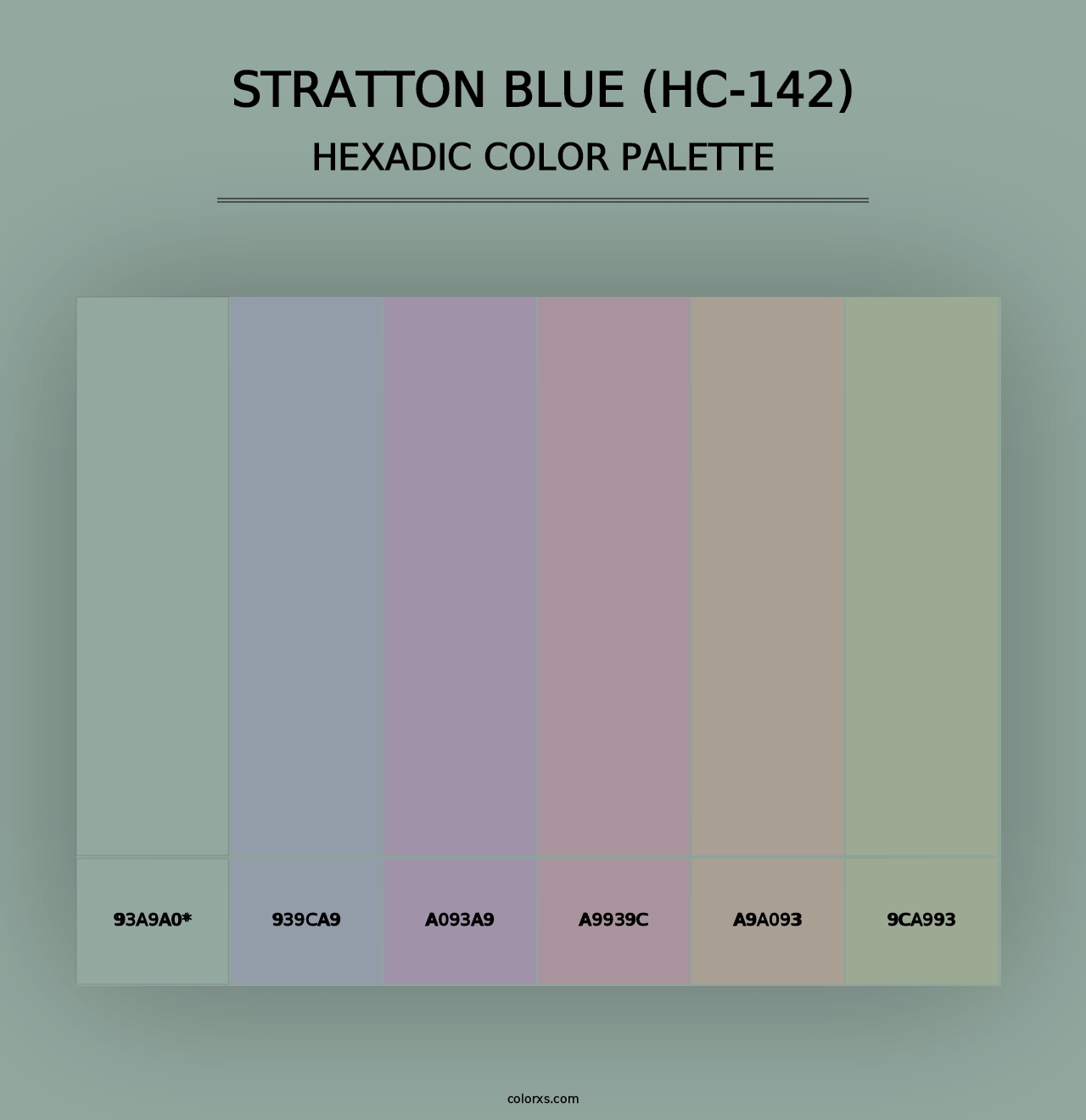 Stratton Blue (HC-142) - Hexadic Color Palette