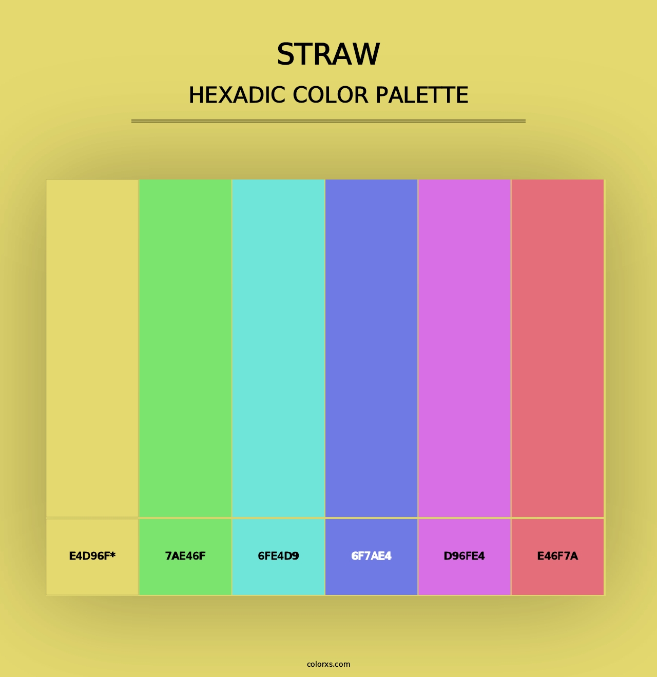 Straw - Hexadic Color Palette