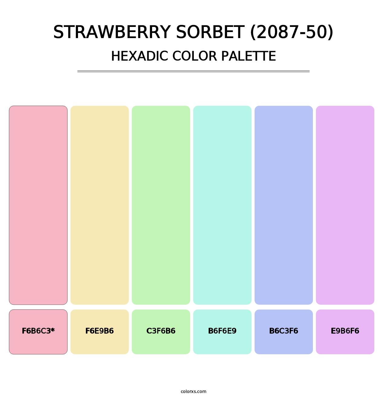 Strawberry Sorbet (2087-50) - Hexadic Color Palette