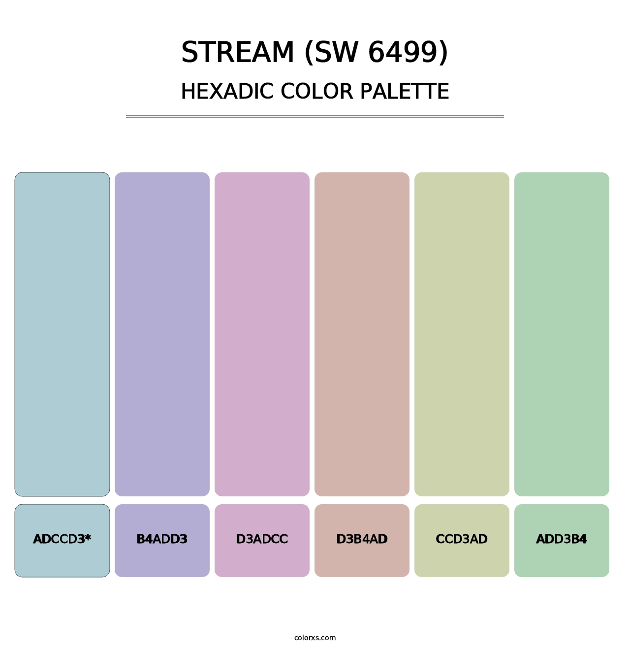 Stream (SW 6499) - Hexadic Color Palette