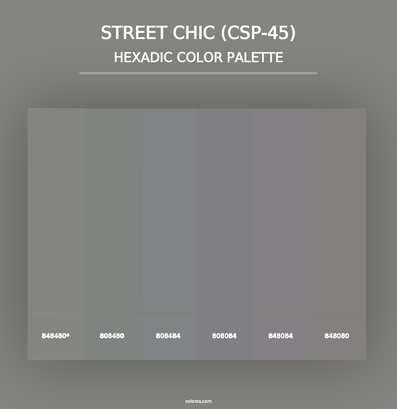 Street Chic (CSP-45) - Hexadic Color Palette