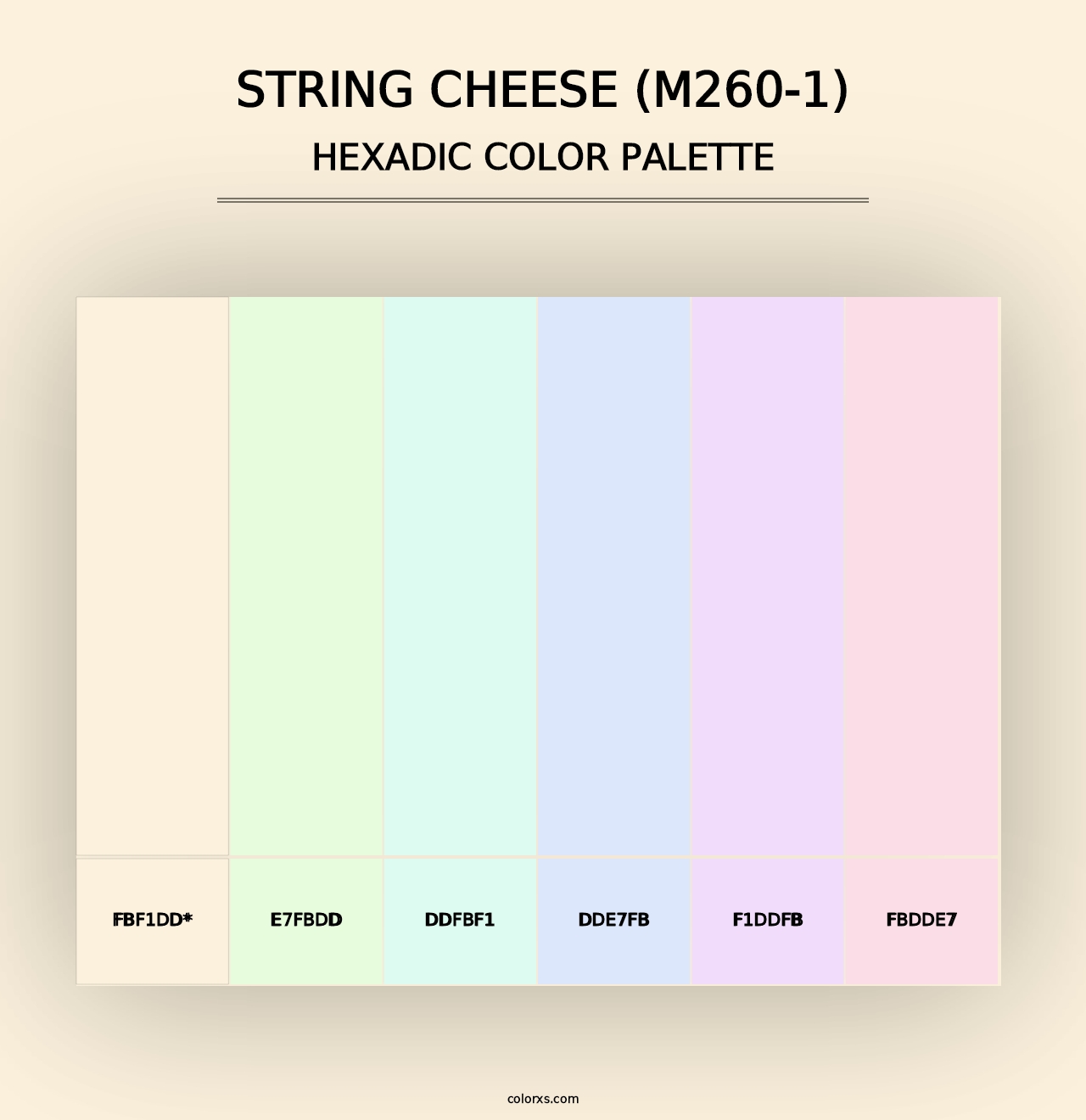 String Cheese (M260-1) - Hexadic Color Palette