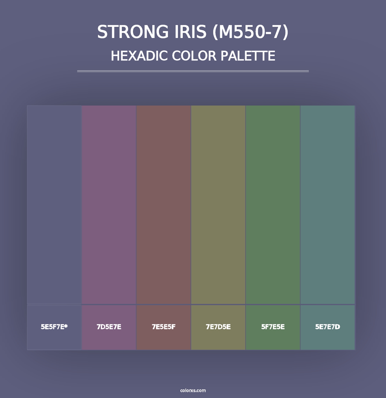 Strong Iris (M550-7) - Hexadic Color Palette