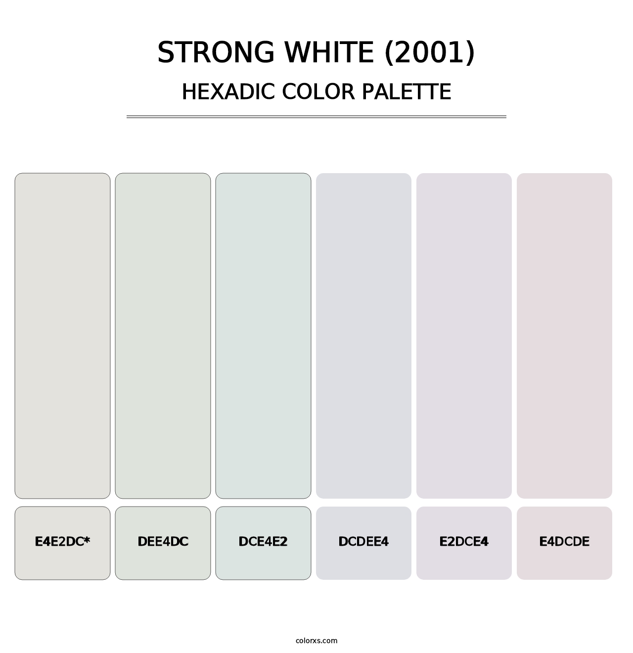 Strong White (2001) - Hexadic Color Palette