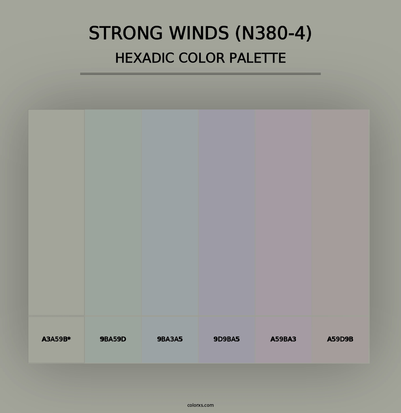 Strong Winds (N380-4) - Hexadic Color Palette