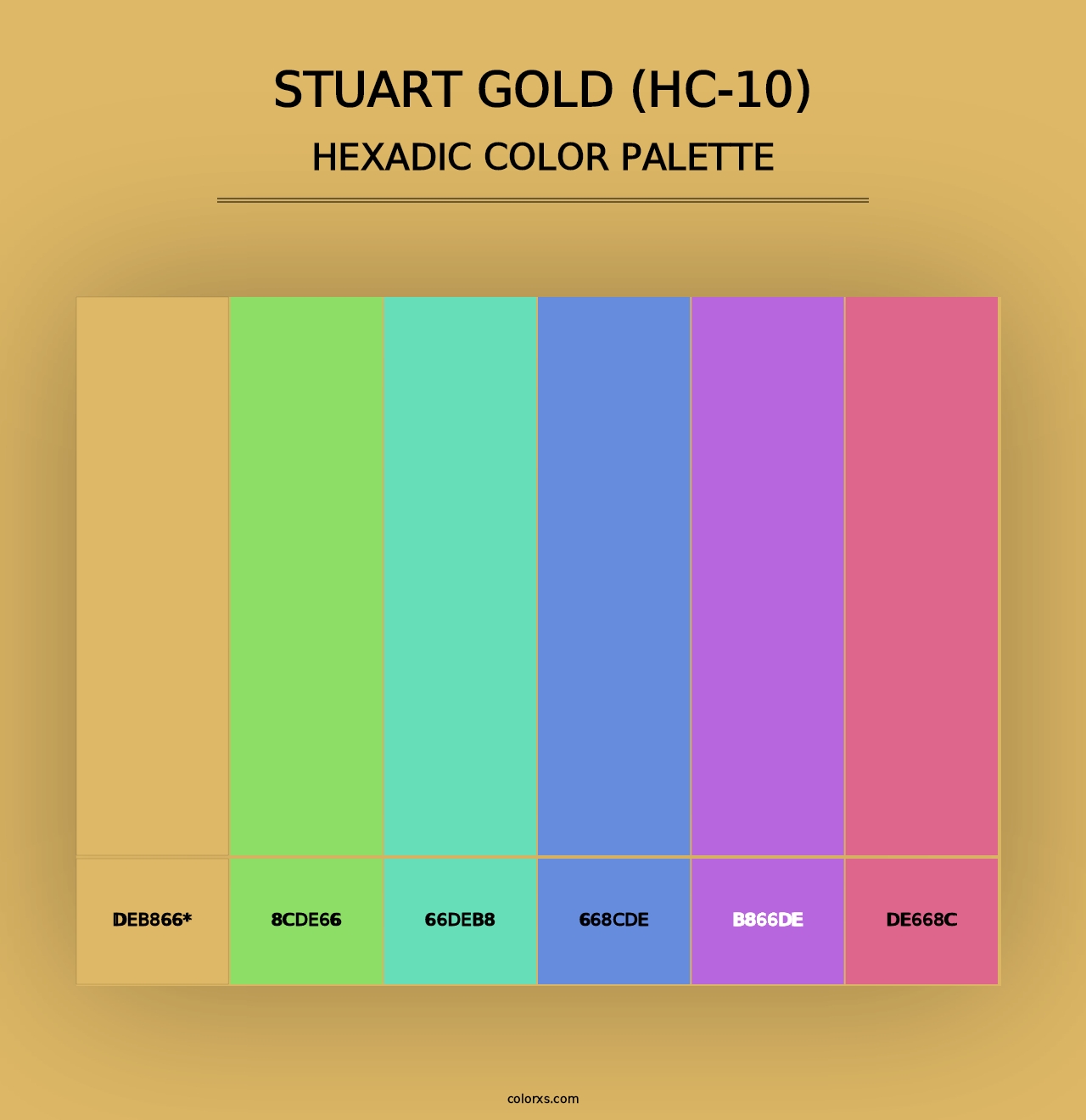 Stuart Gold (HC-10) - Hexadic Color Palette