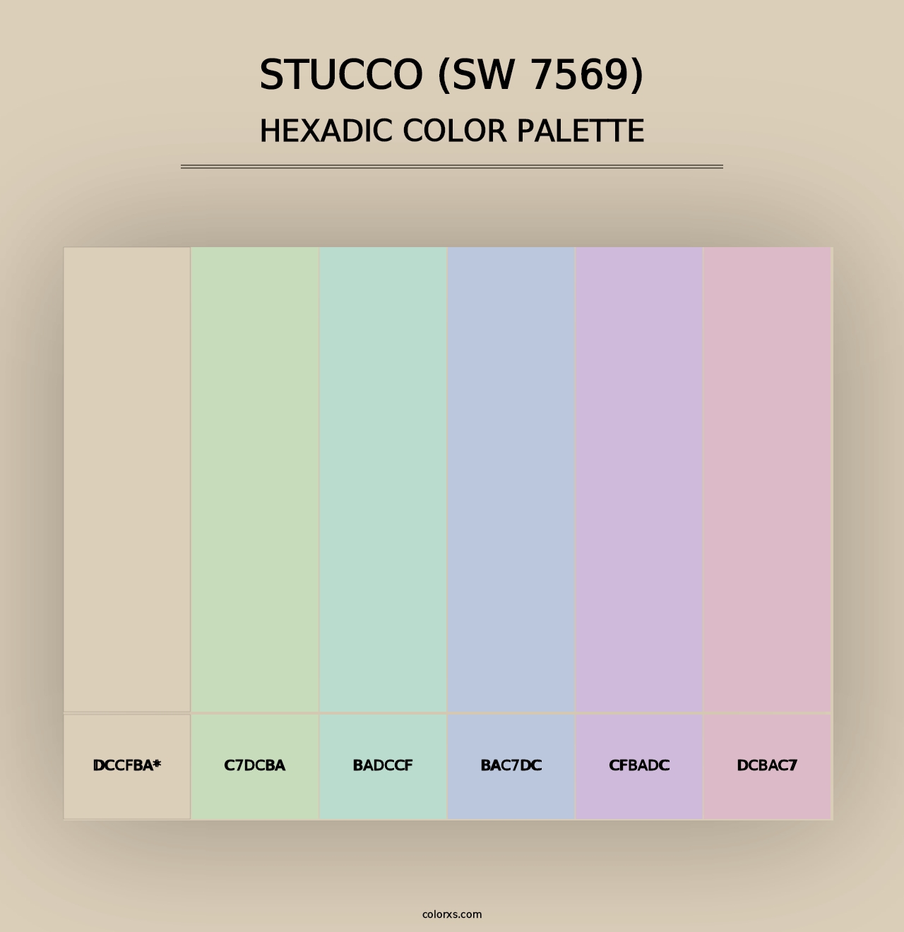 Stucco (SW 7569) - Hexadic Color Palette