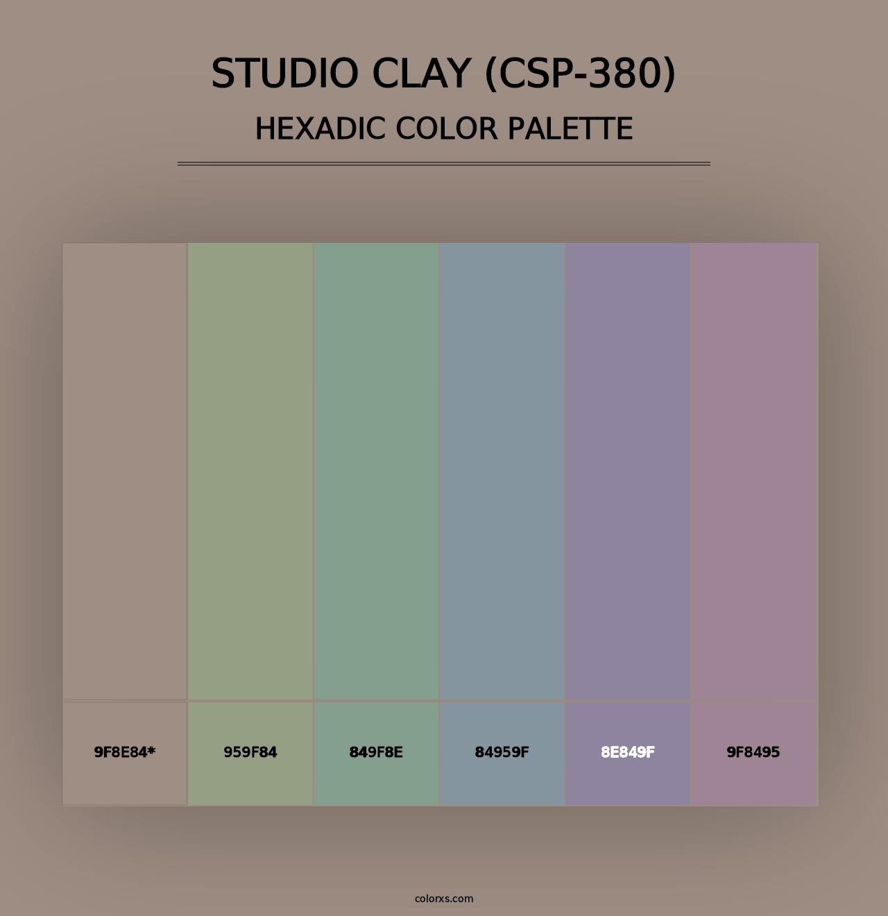 Studio Clay (CSP-380) - Hexadic Color Palette