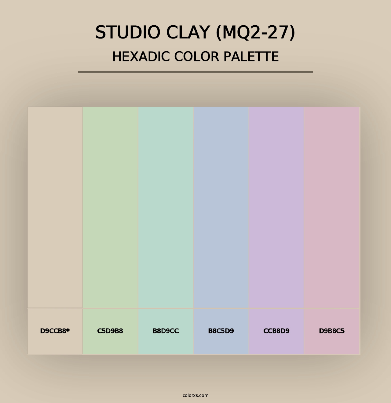 Studio Clay (MQ2-27) - Hexadic Color Palette