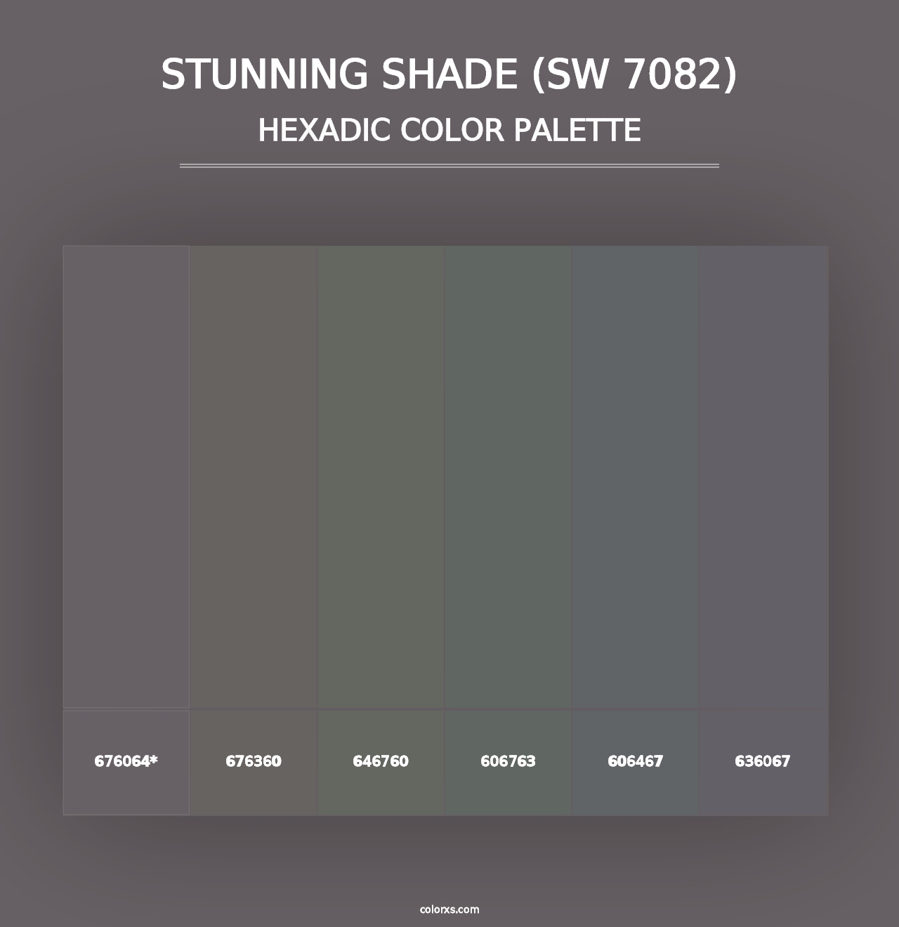 Stunning Shade (SW 7082) - Hexadic Color Palette