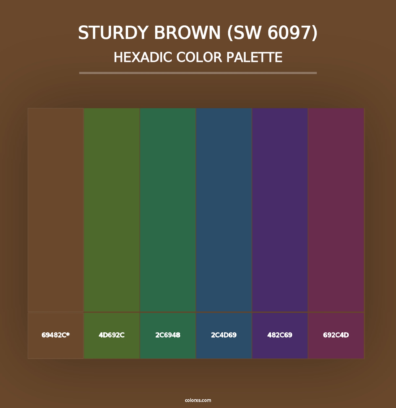 Sturdy Brown (SW 6097) - Hexadic Color Palette