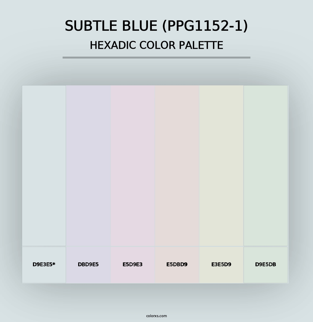 Subtle Blue (PPG1152-1) - Hexadic Color Palette