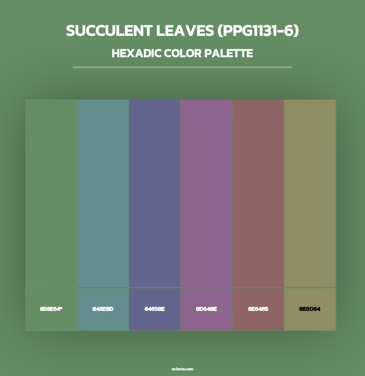 Succulent Leaves (PPG1131-6) - Hexadic Color Palette