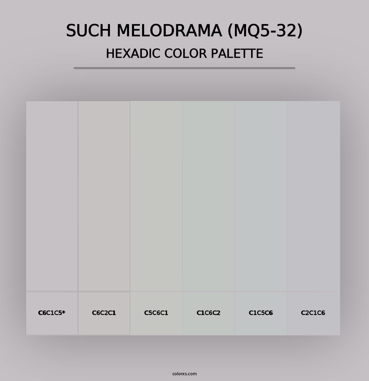 Such Melodrama (MQ5-32) - Hexadic Color Palette