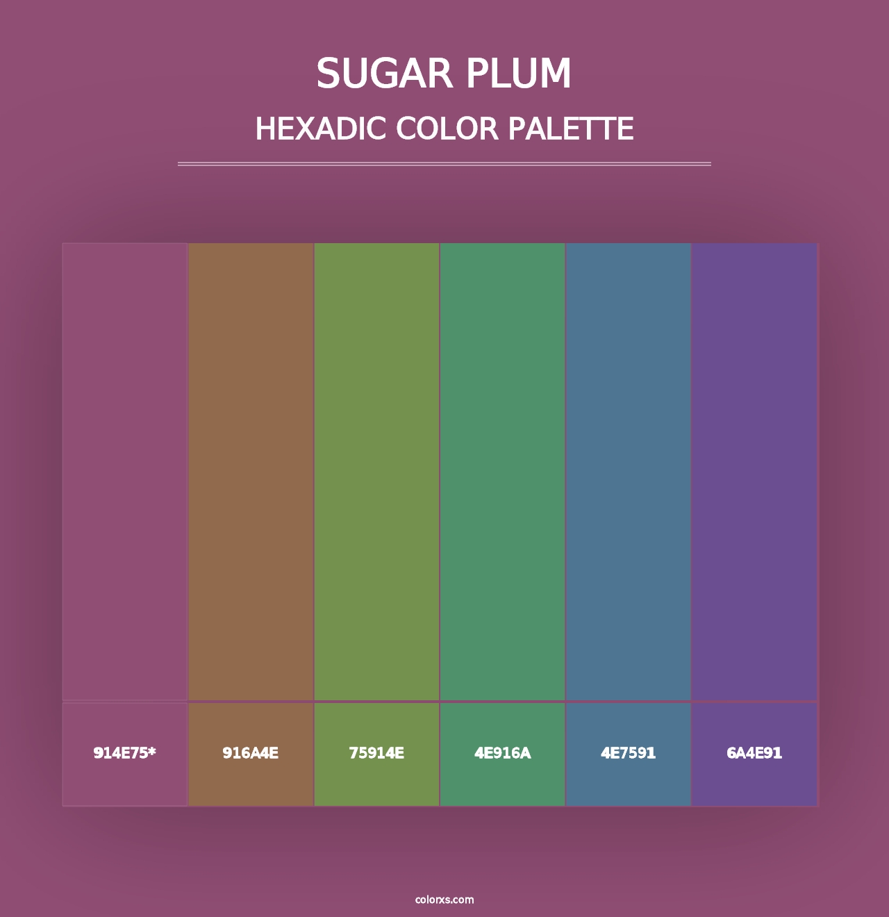 Sugar Plum - Hexadic Color Palette