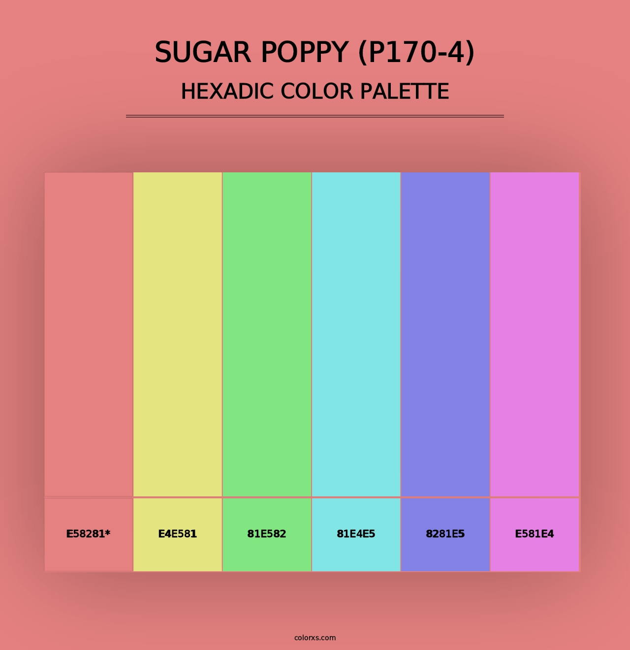 Sugar Poppy (P170-4) - Hexadic Color Palette