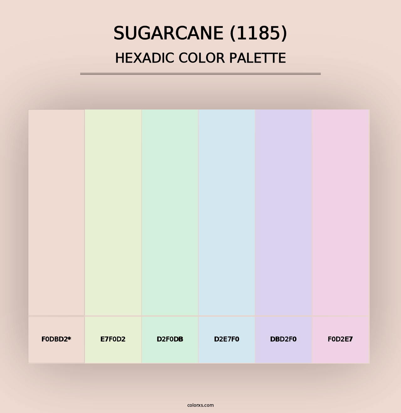 Sugarcane (1185) - Hexadic Color Palette