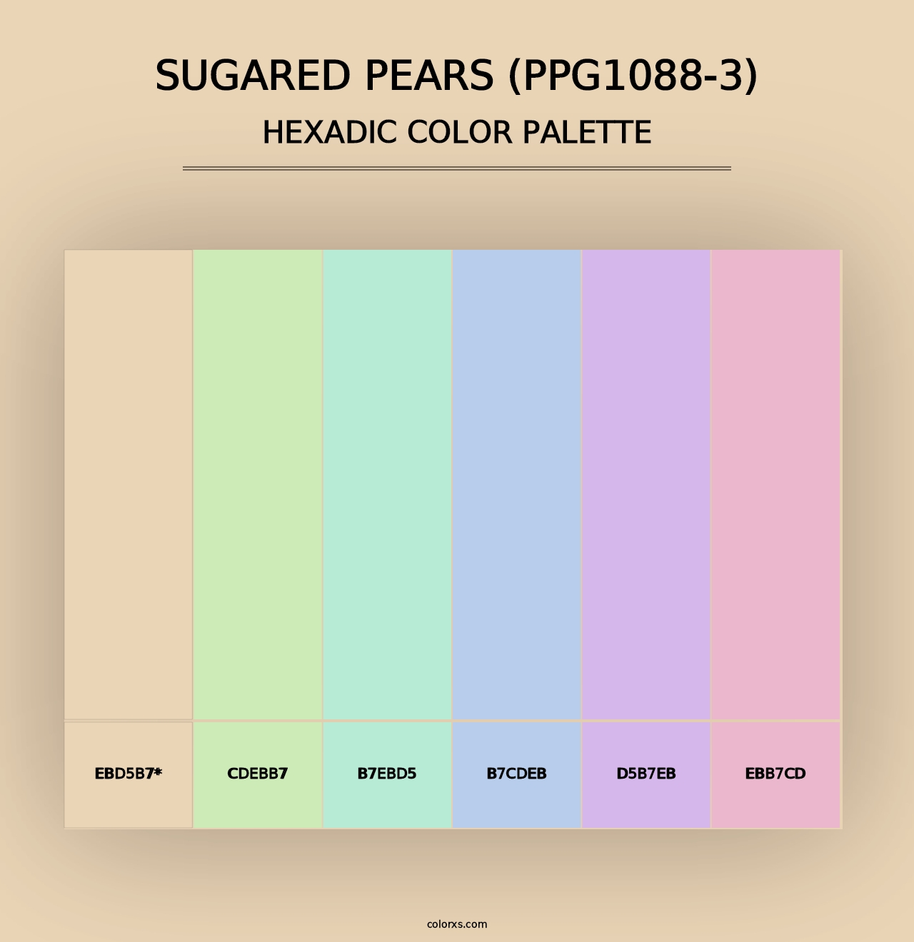 Sugared Pears (PPG1088-3) - Hexadic Color Palette