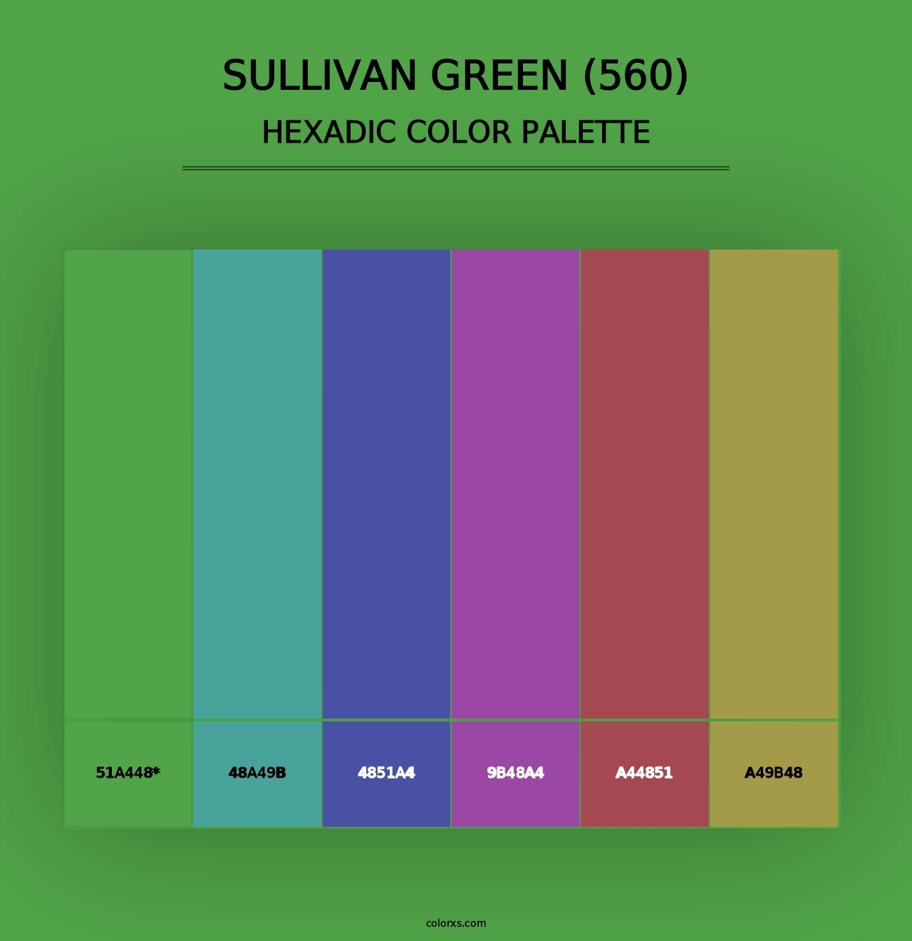 Sullivan Green (560) - Hexadic Color Palette