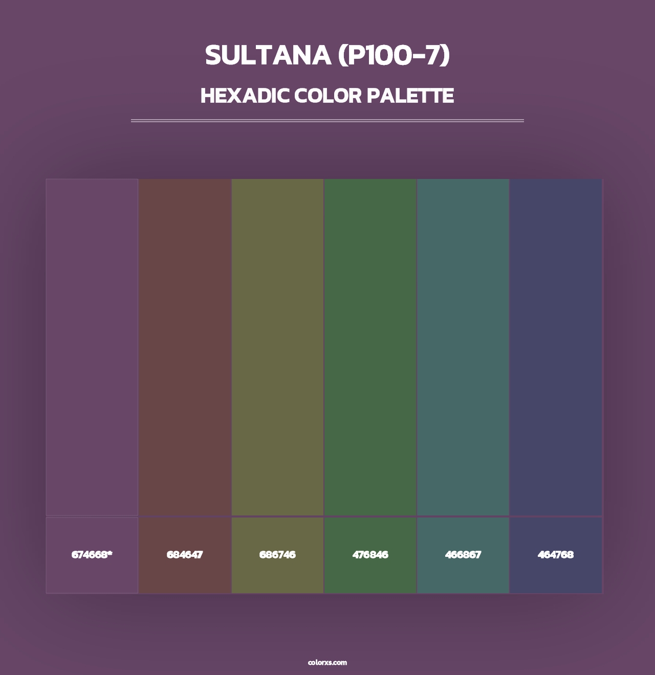 Sultana (P100-7) - Hexadic Color Palette