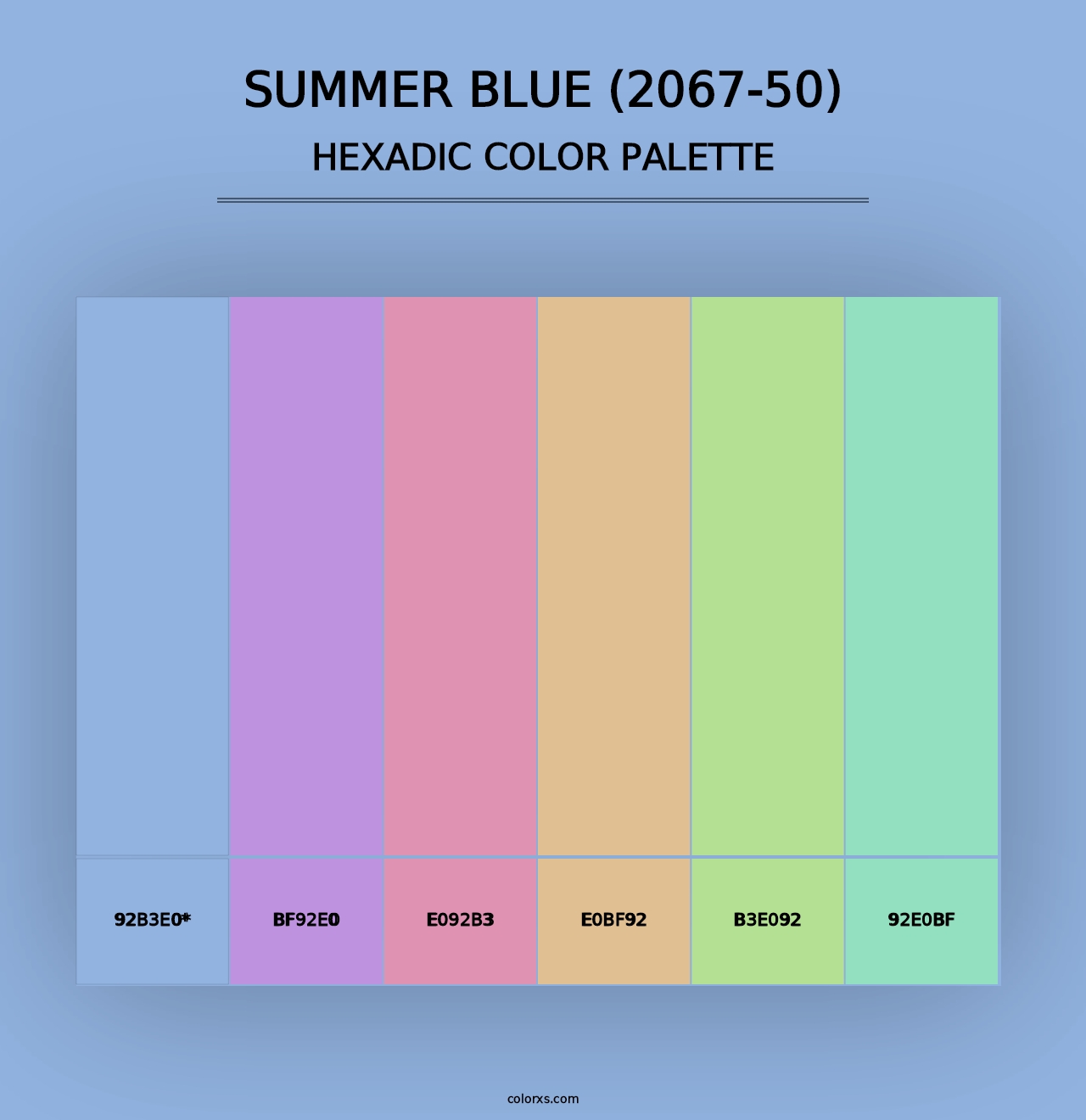 Summer Blue (2067-50) - Hexadic Color Palette