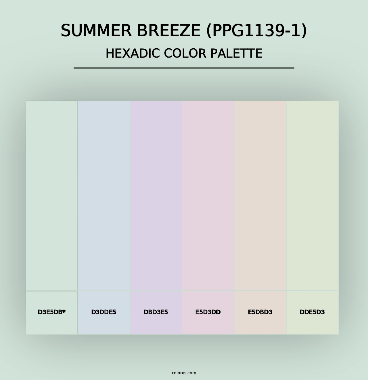 Summer Breeze (PPG1139-1) - Hexadic Color Palette