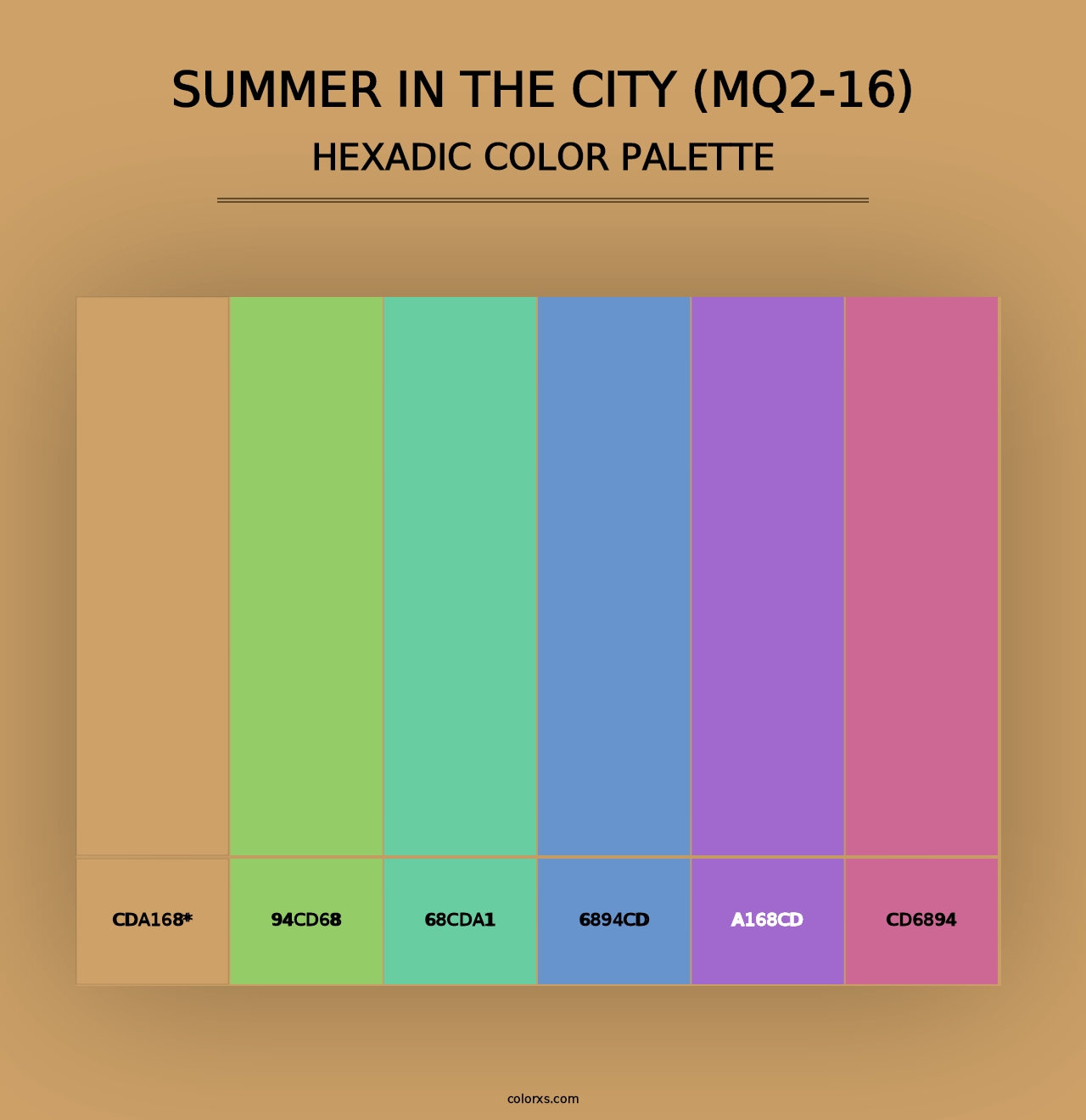 Summer In The City (MQ2-16) - Hexadic Color Palette