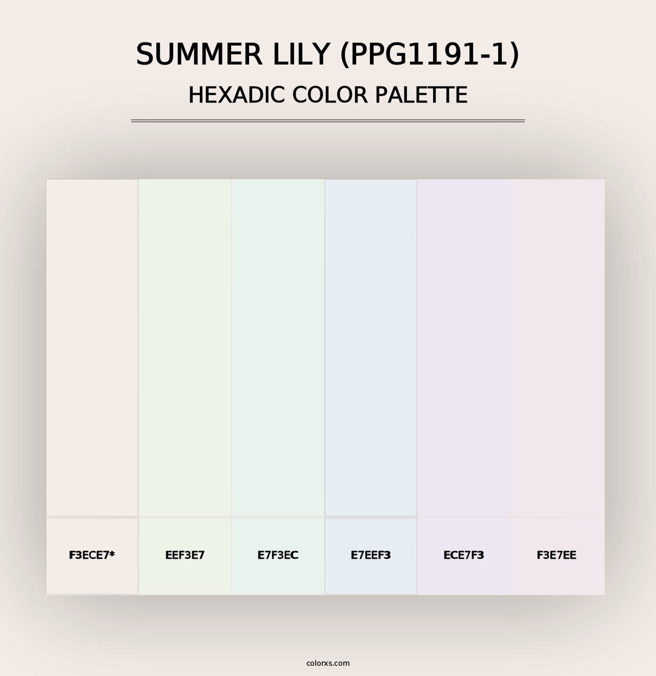 Summer Lily (PPG1191-1) - Hexadic Color Palette