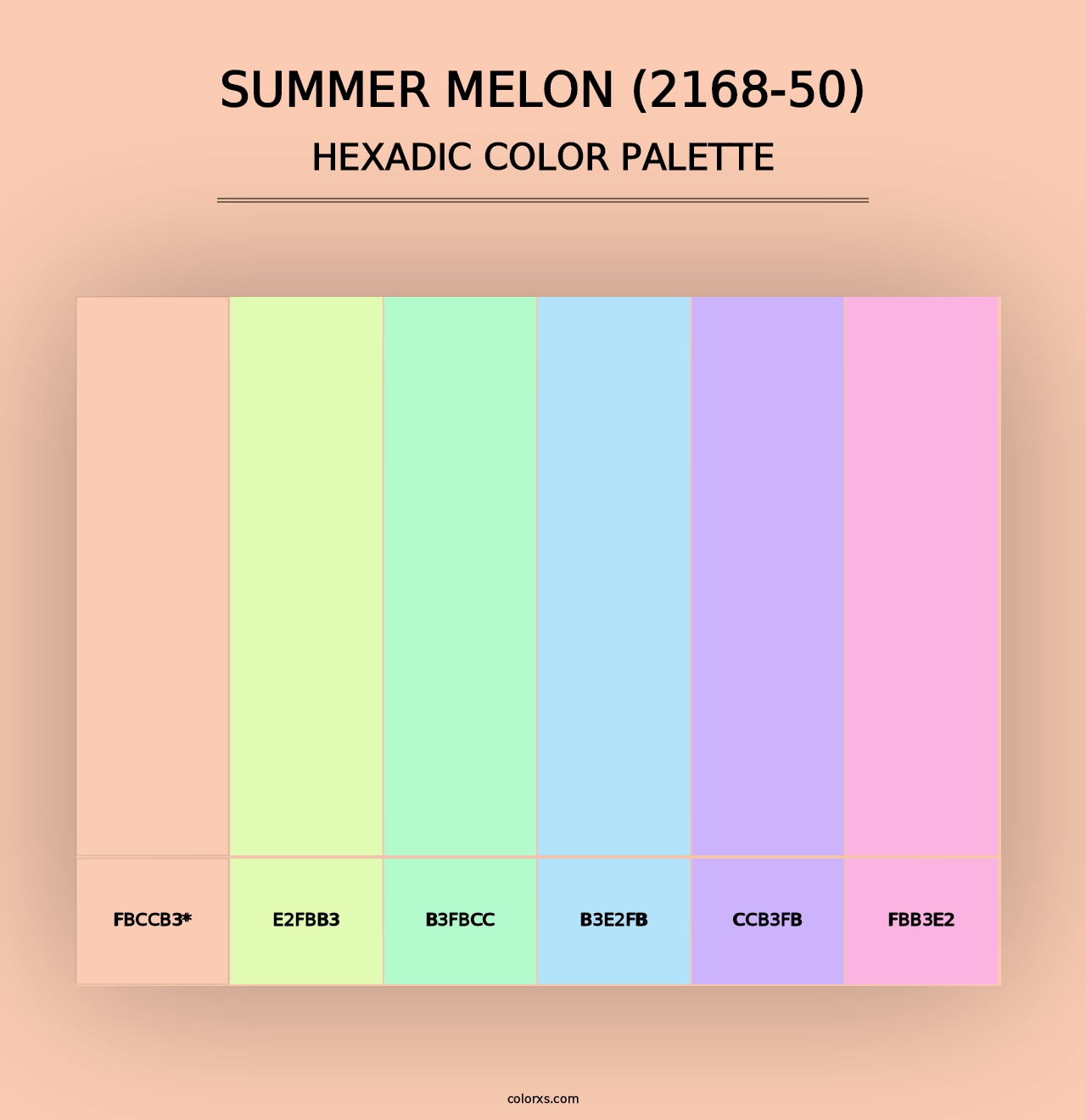 Summer Melon (2168-50) - Hexadic Color Palette