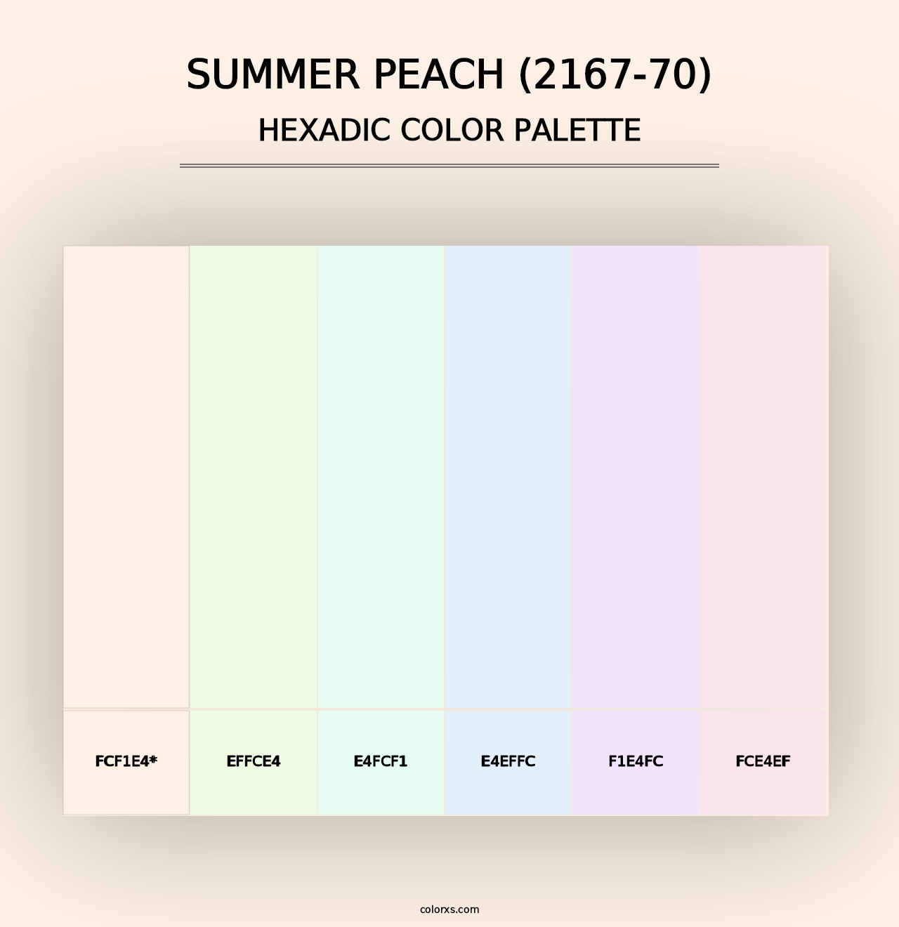 Summer Peach (2167-70) - Hexadic Color Palette