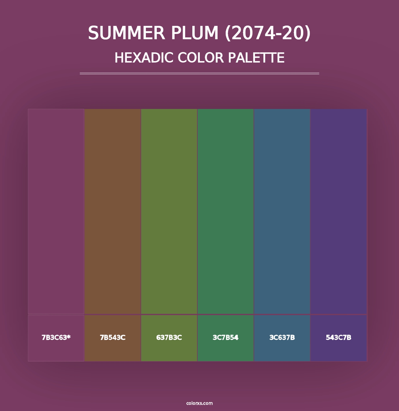 Summer Plum (2074-20) - Hexadic Color Palette