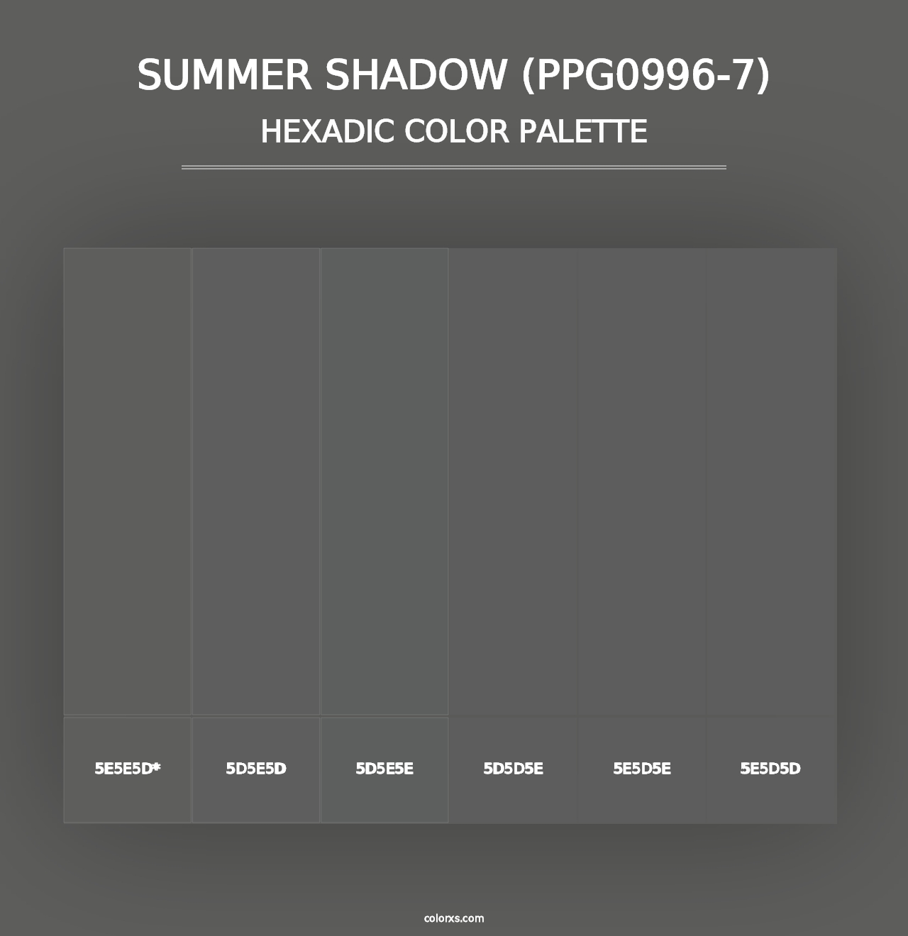 Summer Shadow (PPG0996-7) - Hexadic Color Palette