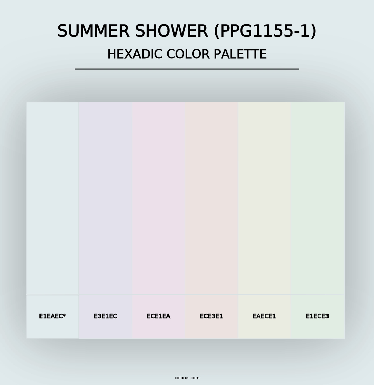 Summer Shower (PPG1155-1) - Hexadic Color Palette