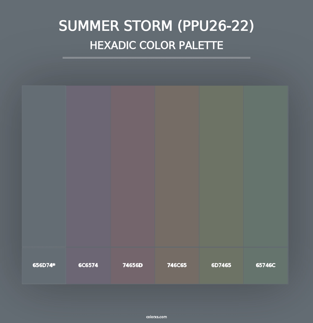 Summer Storm (PPU26-22) - Hexadic Color Palette