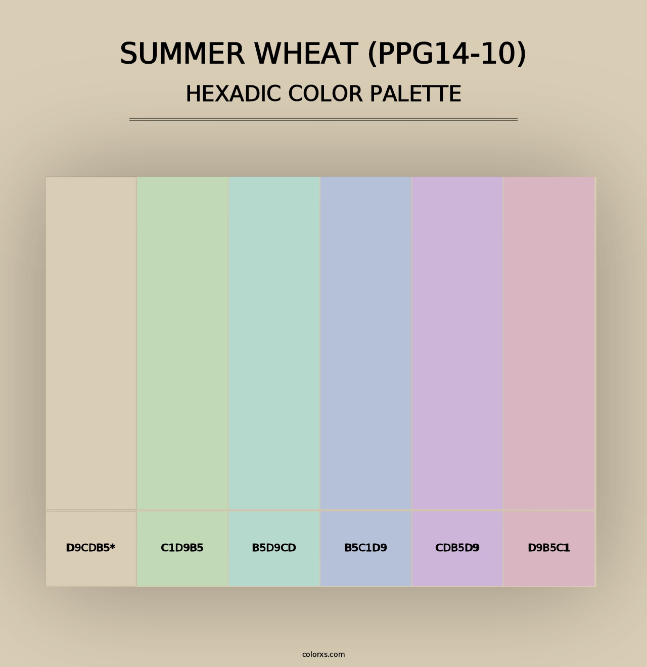 Summer Wheat (PPG14-10) - Hexadic Color Palette