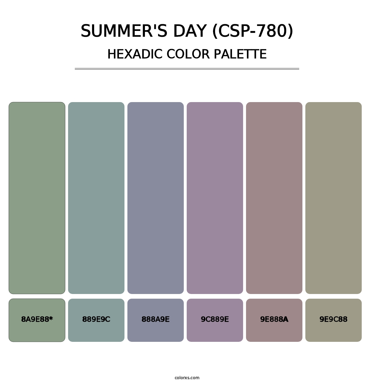 Summer's Day (CSP-780) - Hexadic Color Palette