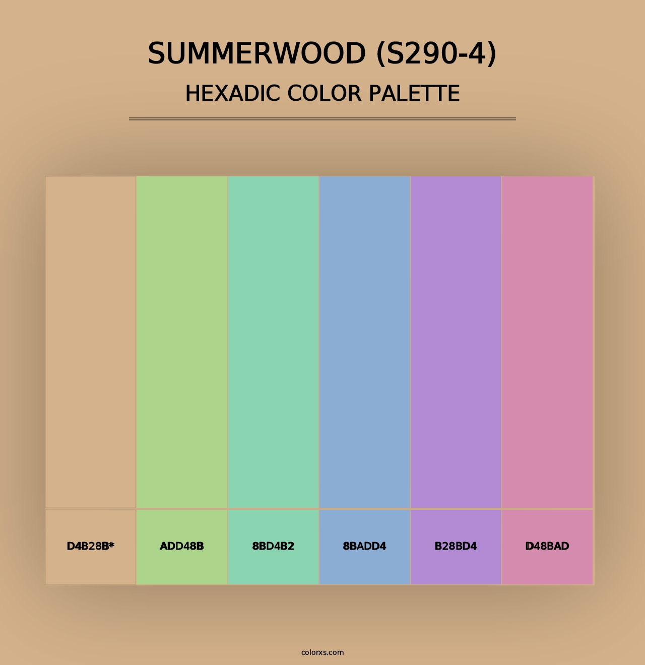 Summerwood (S290-4) - Hexadic Color Palette