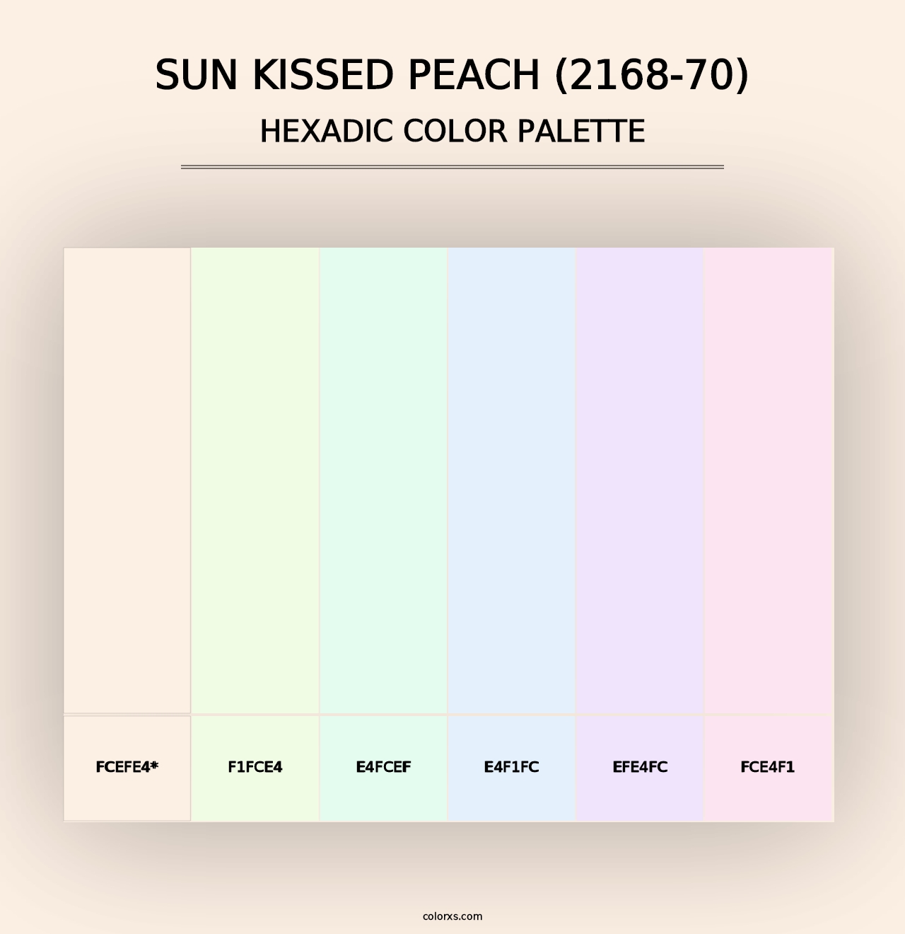 Sun Kissed Peach (2168-70) - Hexadic Color Palette