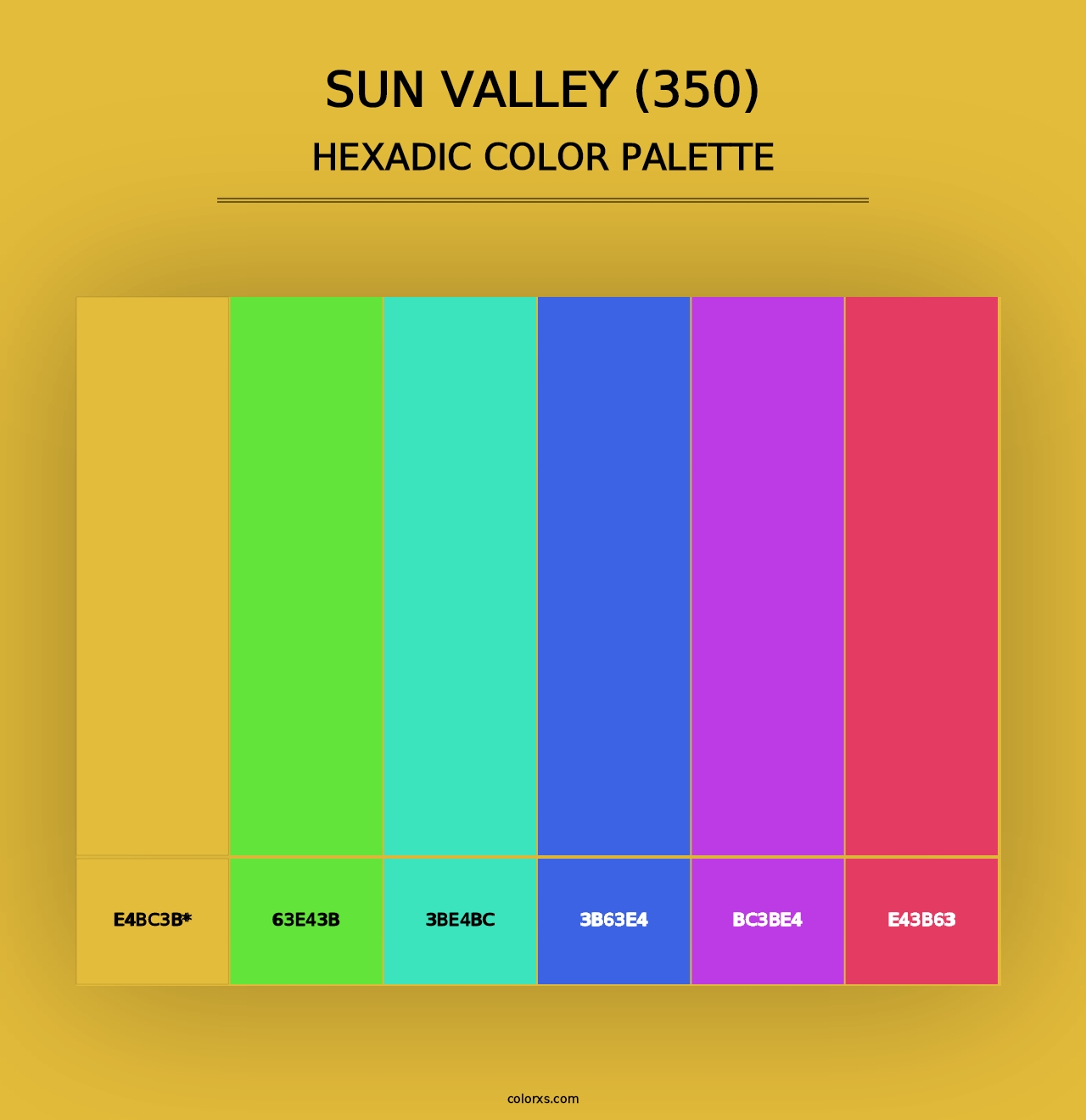 Sun Valley (350) - Hexadic Color Palette