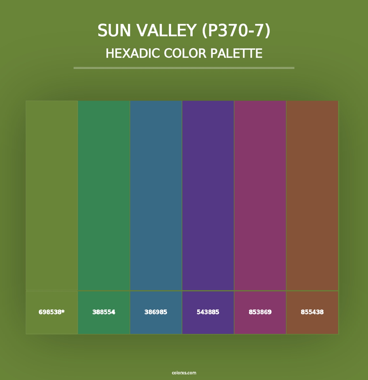 Sun Valley (P370-7) - Hexadic Color Palette