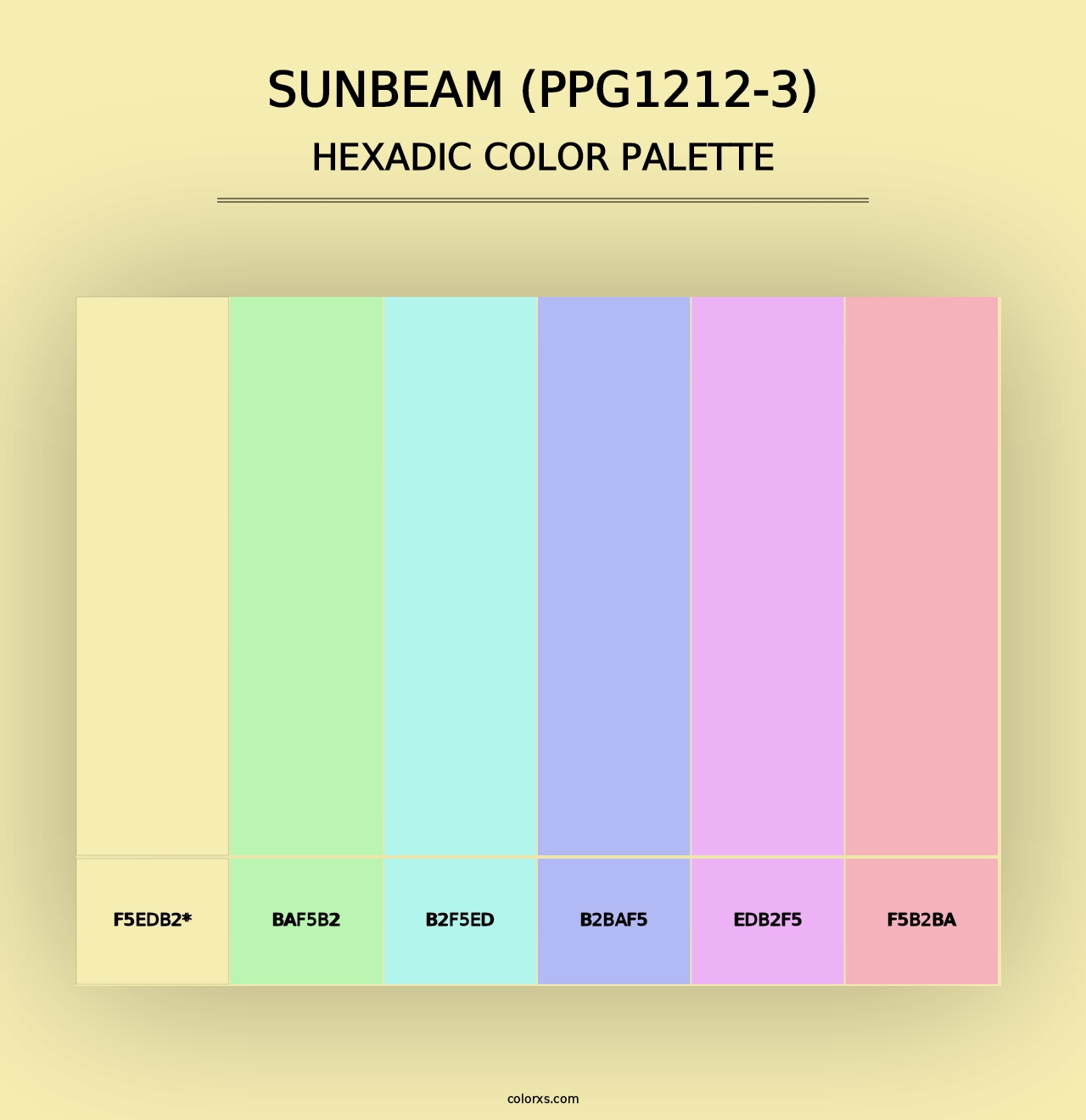 Sunbeam (PPG1212-3) - Hexadic Color Palette