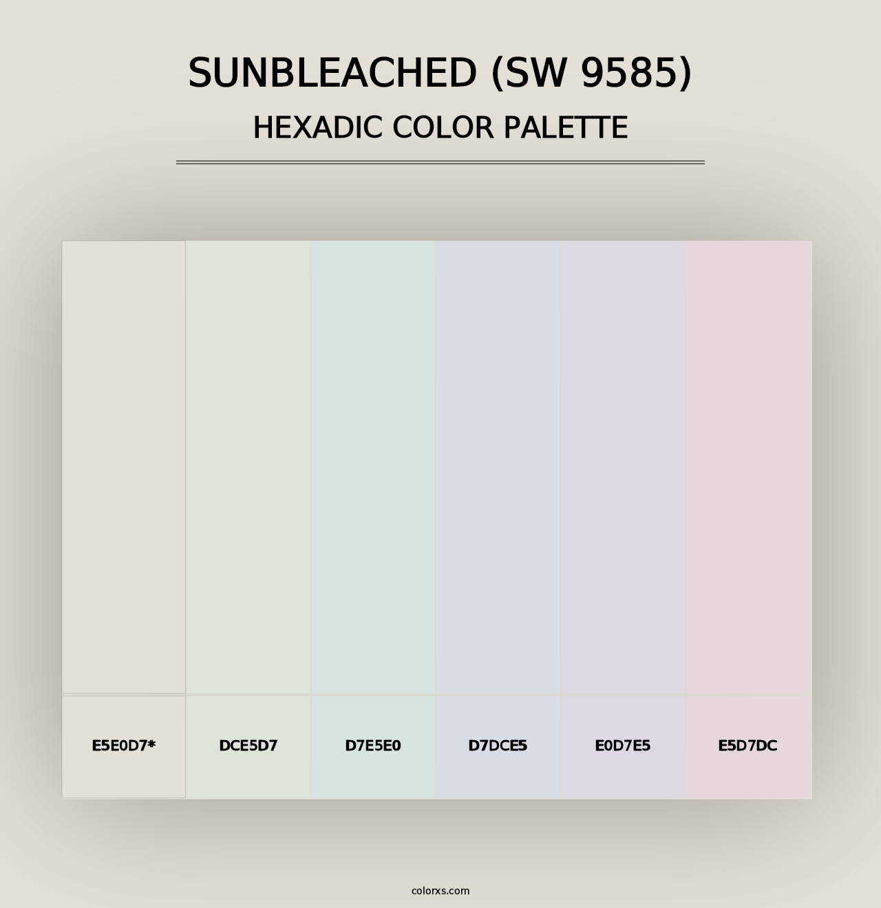 Sunbleached (SW 9585) - Hexadic Color Palette