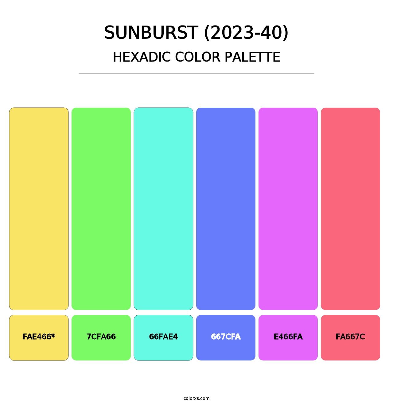 Sunburst (2023-40) - Hexadic Color Palette