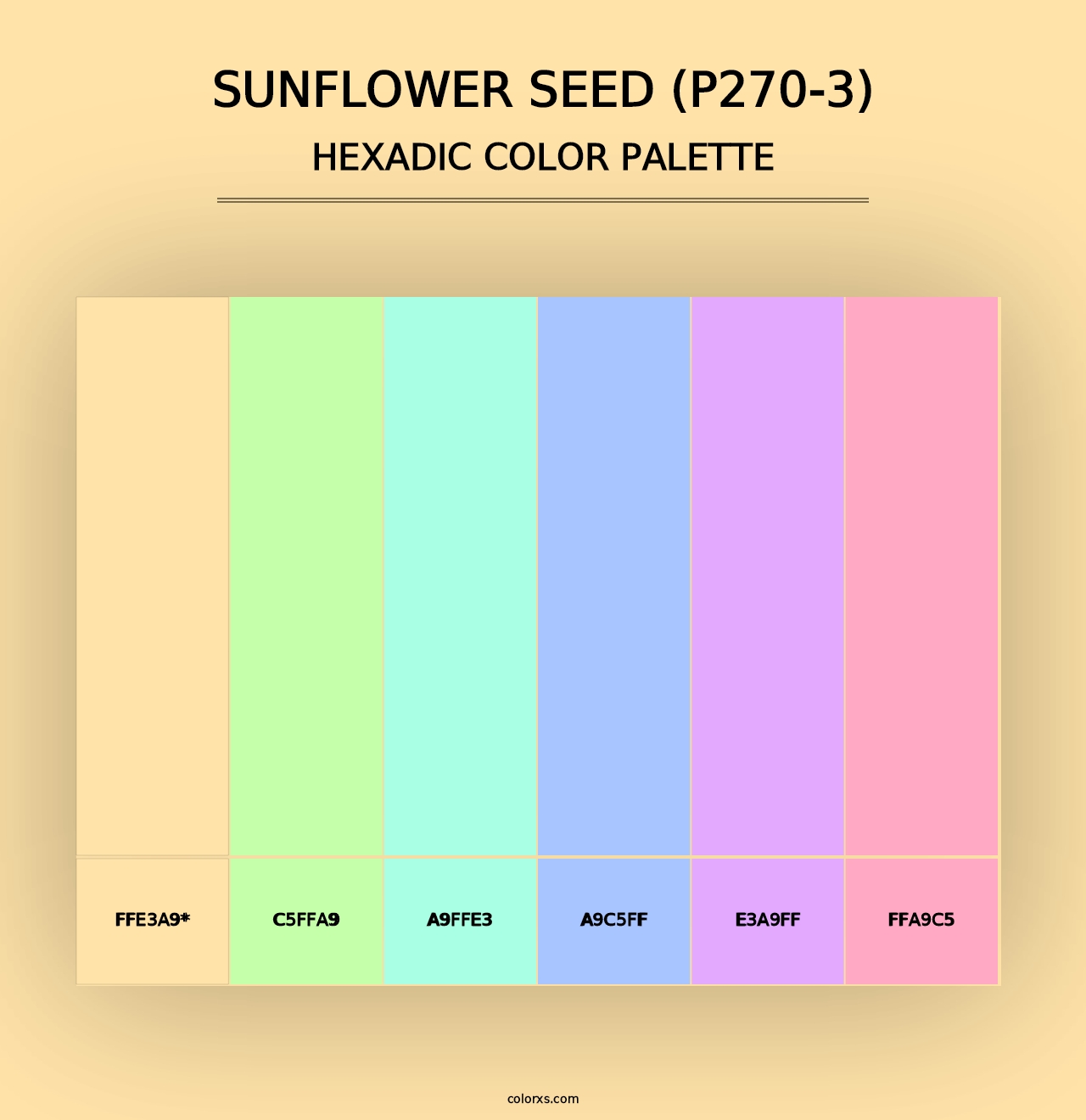 Sunflower Seed (P270-3) - Hexadic Color Palette